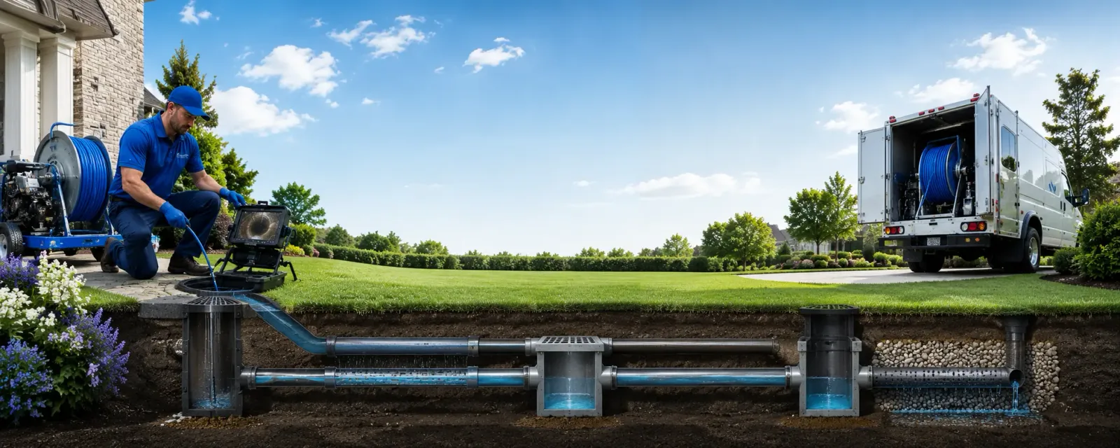 Outdoor drain cleaning information for Fiskeville, RI